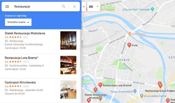 Pozycjonowanie w mapach Google